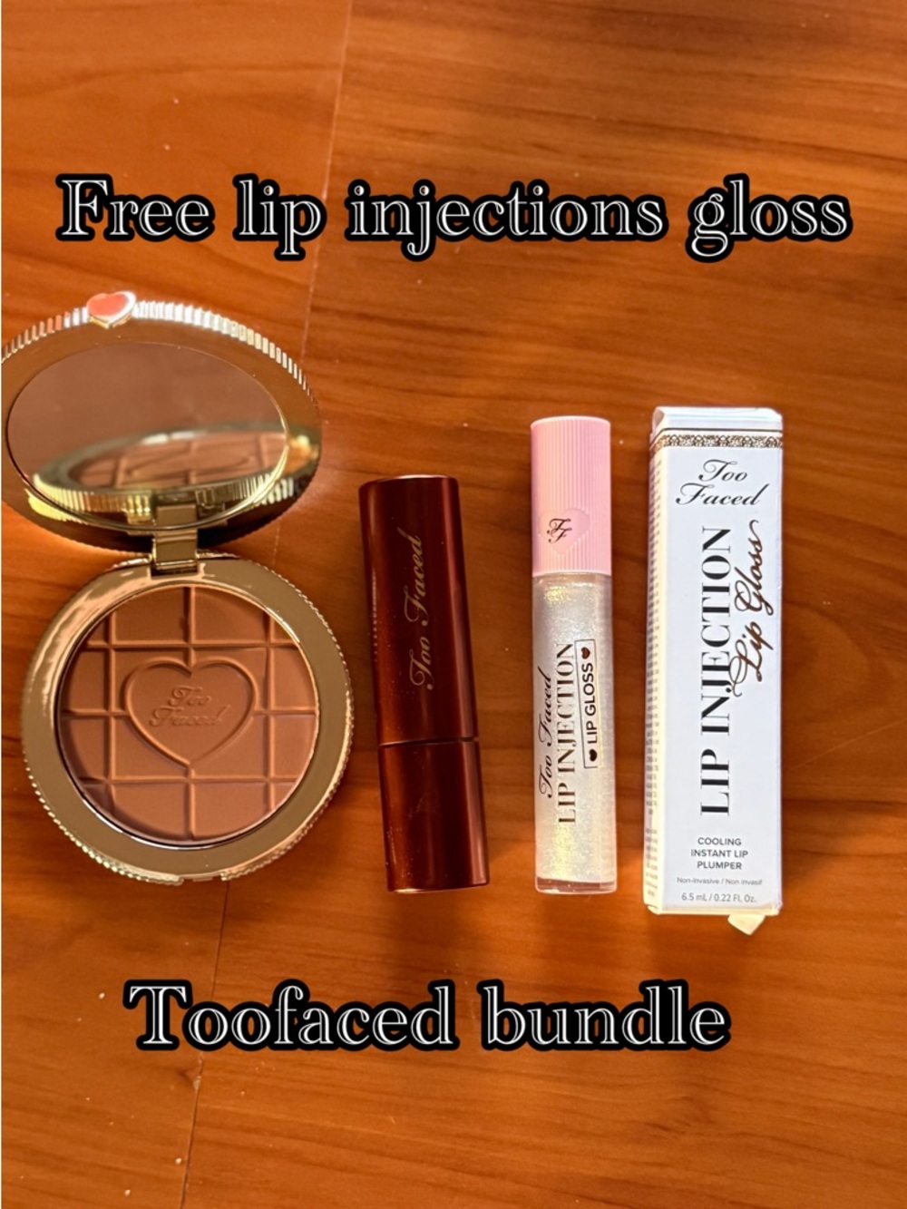 Too Faced Chocolate Bronzer Set + FREE Lip Injection Gloss